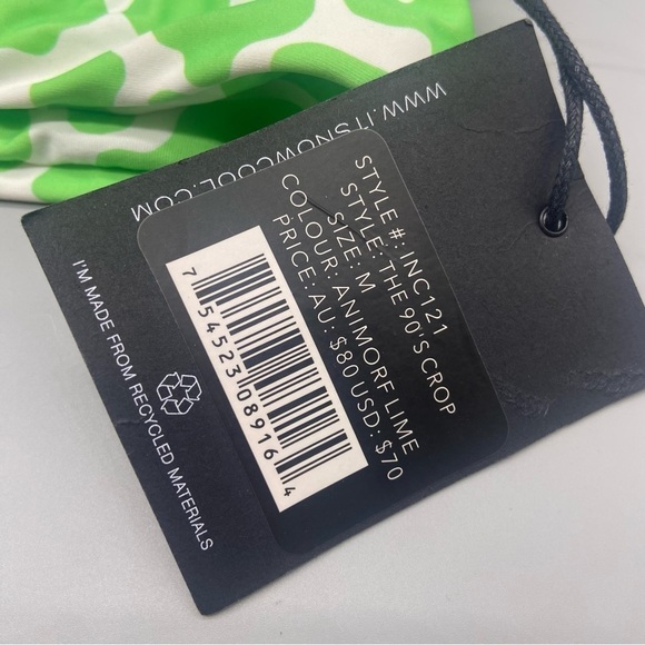 New! It’s now cool x free people 90’s crop animorf lime bikini top 1980 - Picture 5 of 8